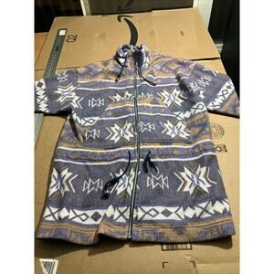 Aztec Native American Indian Small G4000 Zipper Jacket, Vintage Style, Outerwear